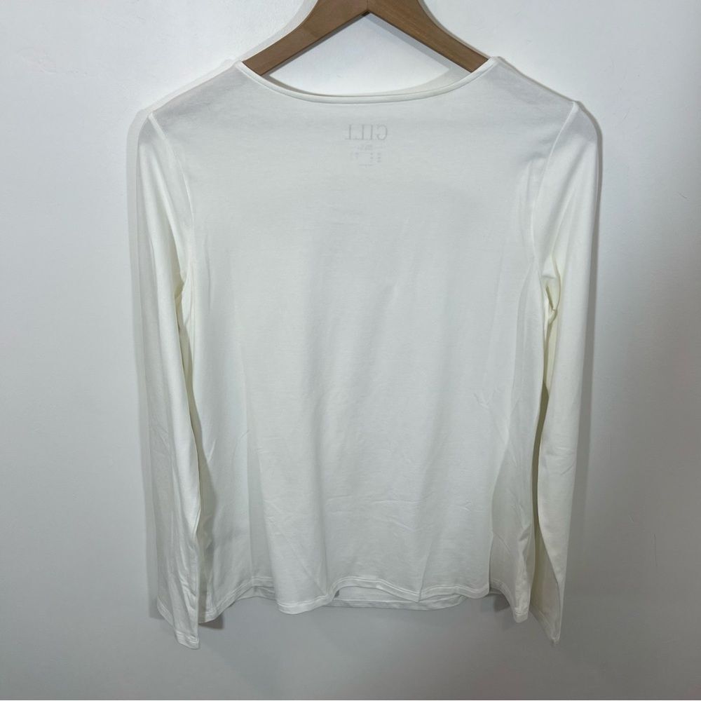 NWOT G.I.L.I. Long Sleeve Open Keyhole Top | Size M - Picture 5 of 8